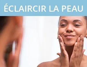 Éclaircir et blanchir sa peau - Femme à la peau métissée noire touchant son visage - ShytoBuy France