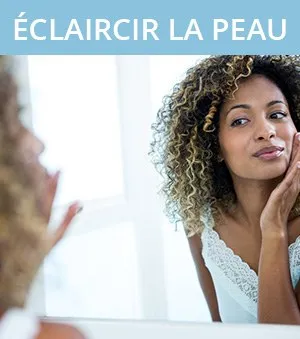 Éclaircir et blanchir sa peau - Femme à la peau métissée noire inspectant sa peau - ShytoBuy France