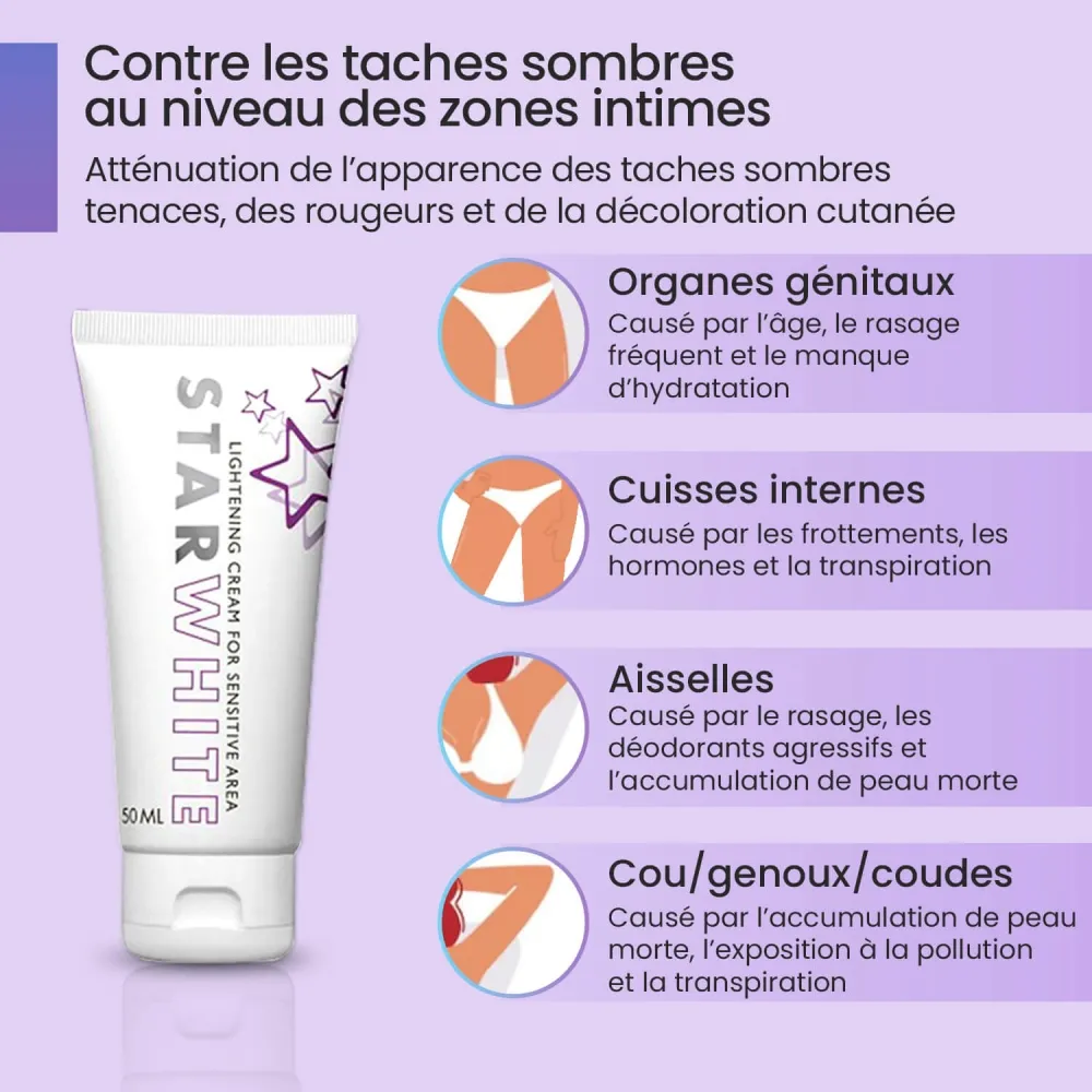 StarWhite Crème Éclaircissante pour Parties Intimes
