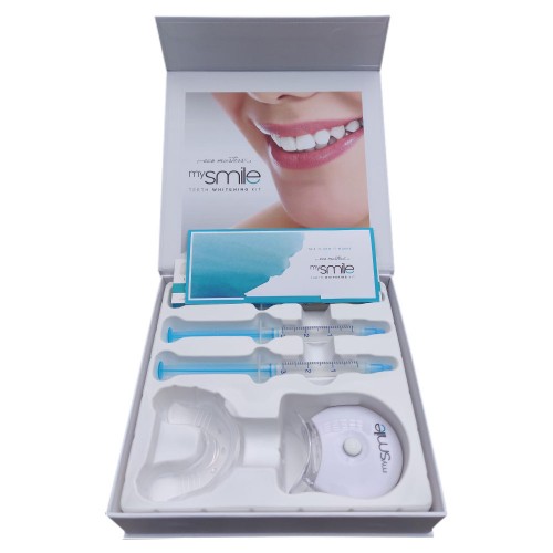 mysmile Teeth Whitening Kit - Teeth Whitening Light, Gel, Tray & Shade Guide