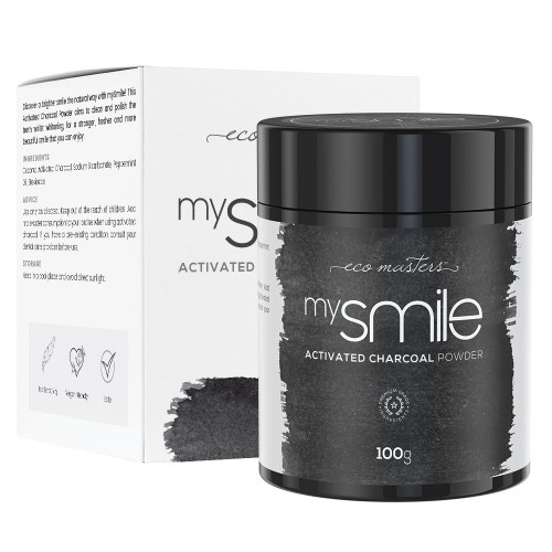 Teeth Whitening Charcoal Powder - Helps Remove Staining - With Peppermint for Fresher Breath - Fights Plaque Acidity & Bacteria - For Healthy Mouths
