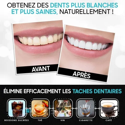 Blanchisseur De Dents Miracle Charbon Actif Poudre De Blanchiment