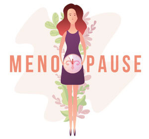 Dessin d'une femme tenant une horloge devant son vagin pour symboliser le temps compté avant la ménopause - Comment savoir si je suis ménopausée ? - ShytoBuy France